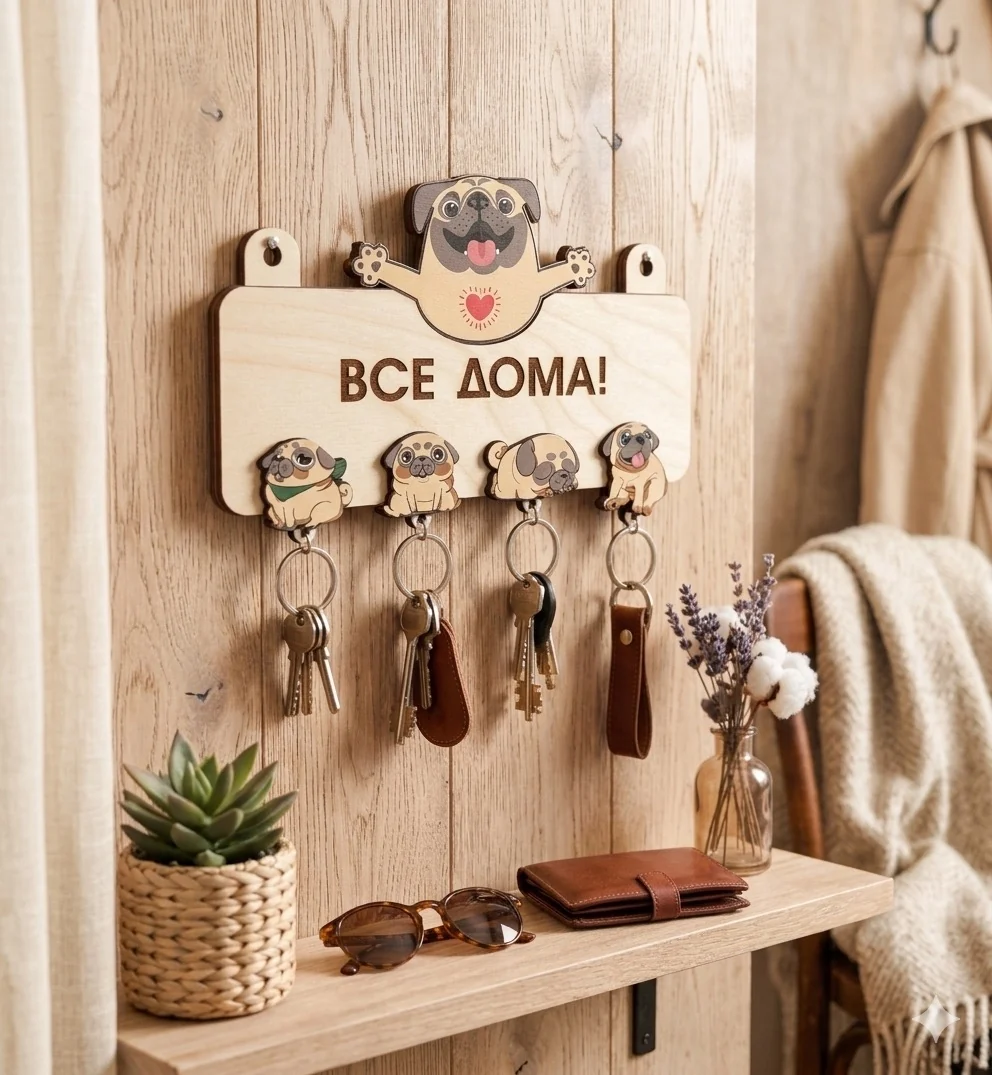 Фотография товара «Ключница «Семейство собак»»